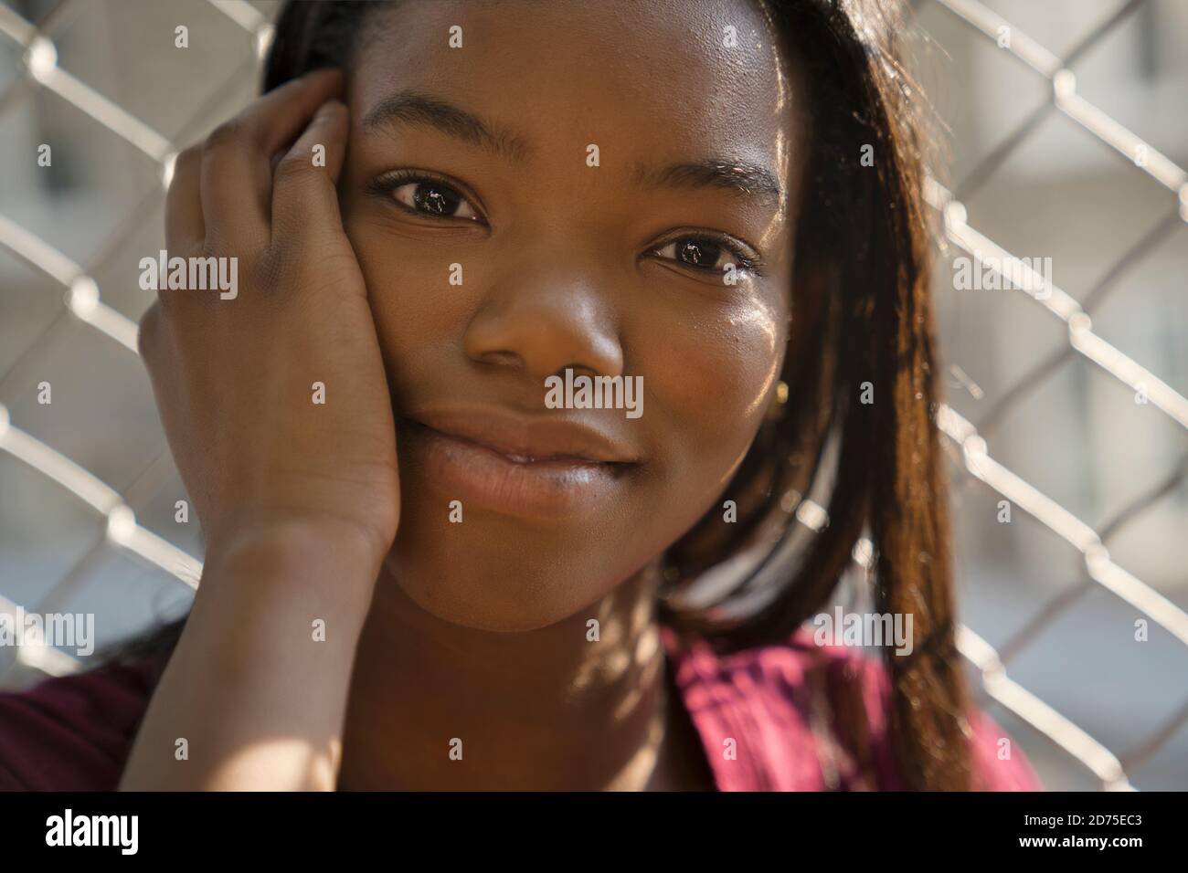 Outdoor portrait of a Young black African American Stock Photo - Alamy