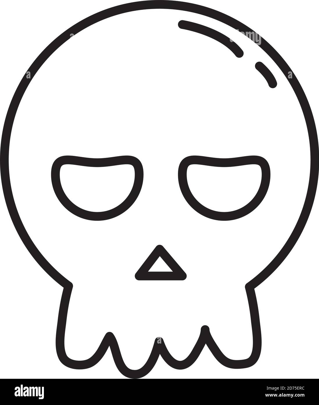 halloween head skull line style icon vector illustration design Stock ...