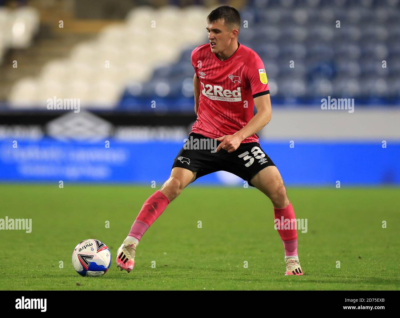 Derby County's Jason Knight in action during the Sky Bet Championship match at The John Smith's Stadium, Huddersfield. Stock Photo