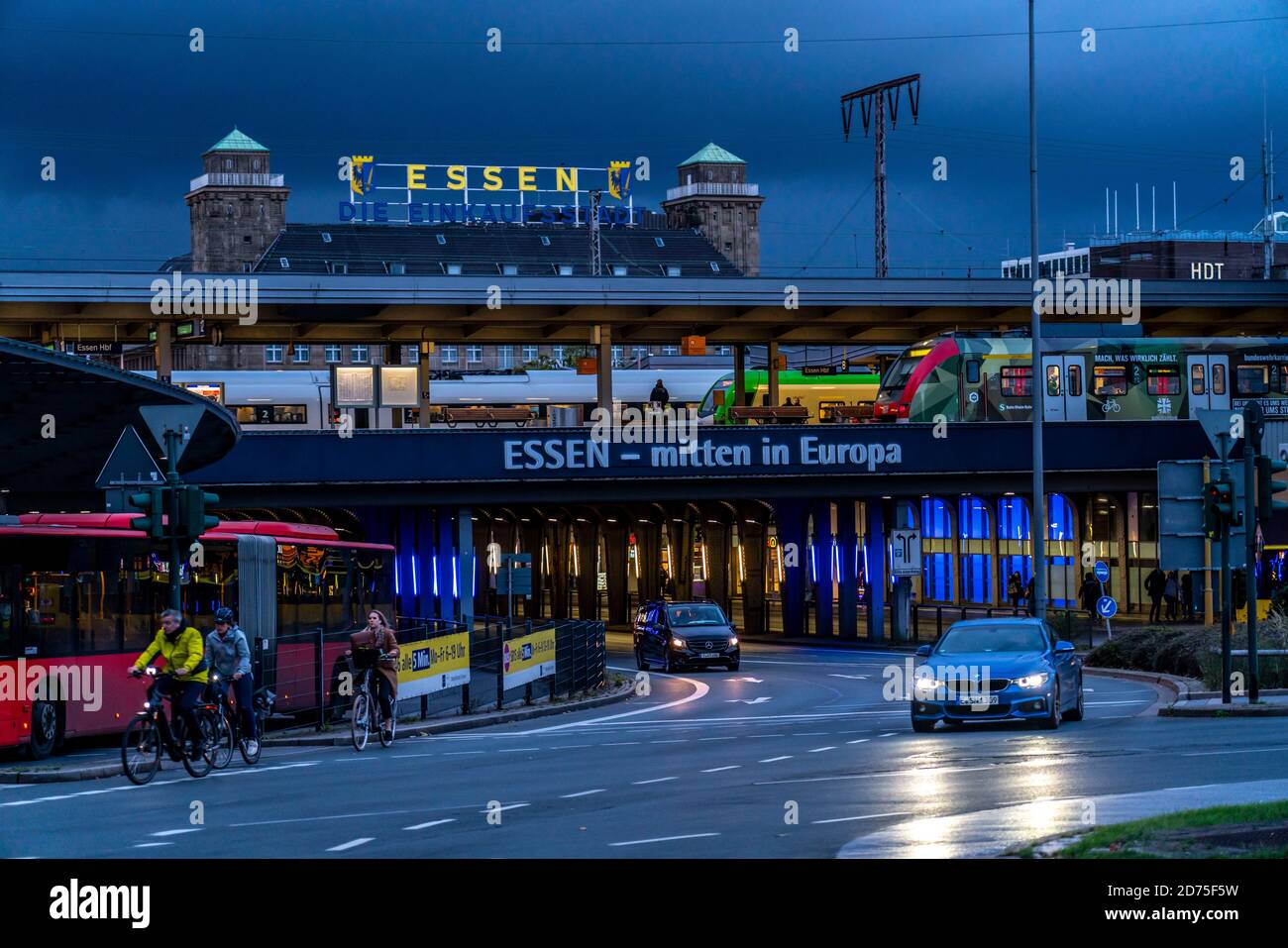 The Central Station In Essen Europaplatz An Der Freiheit Handelshof Building With Essen Logo Essen Nrw Germany Stock Photo Alamy
