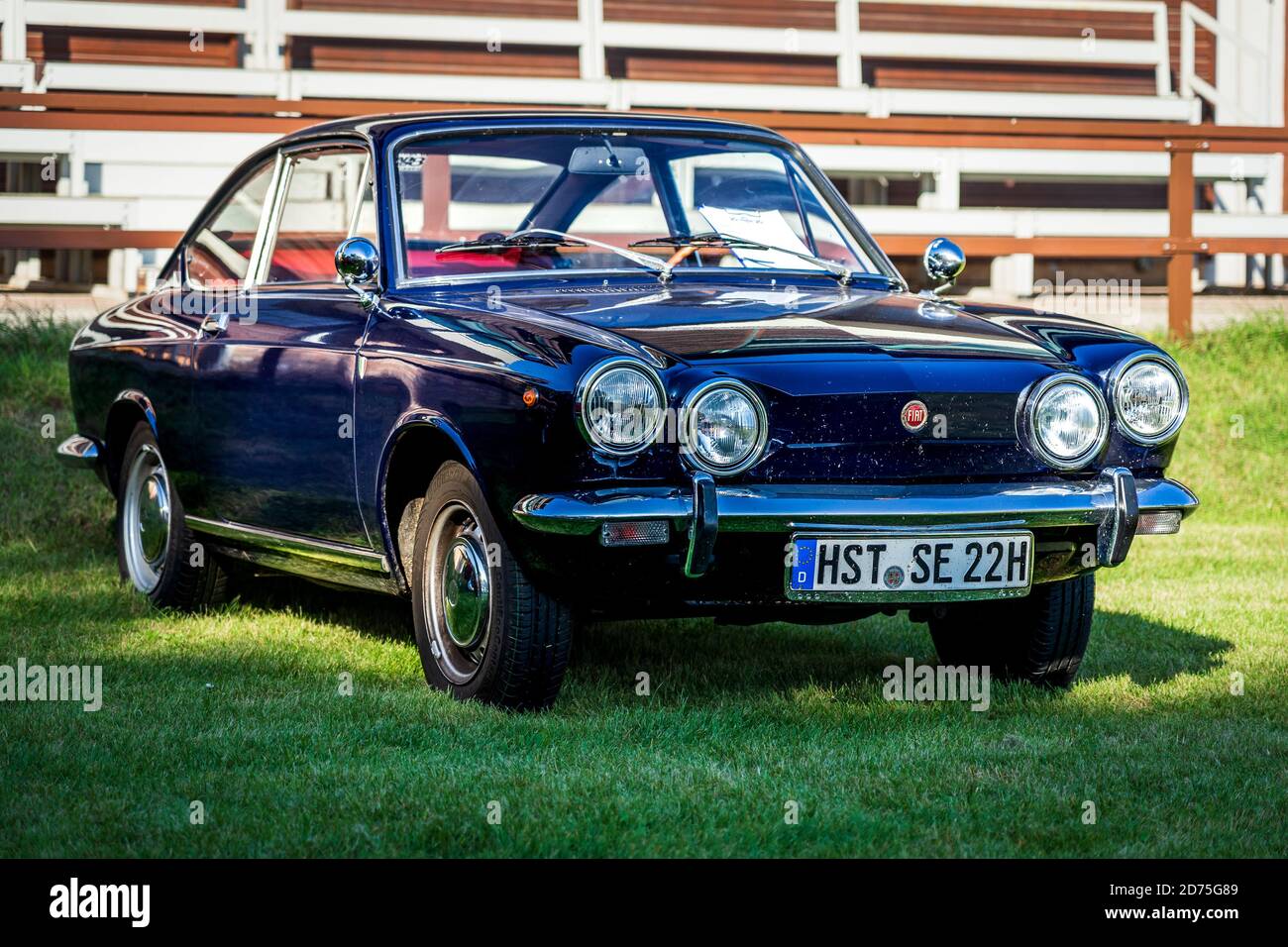 PAAREN IM GLIEN, GERMANY - OCTOBER 03, 2020: Supermini Fiat 850 Sport Coupe, 1971. Die Oldtimer Show 2020. Stock Photo