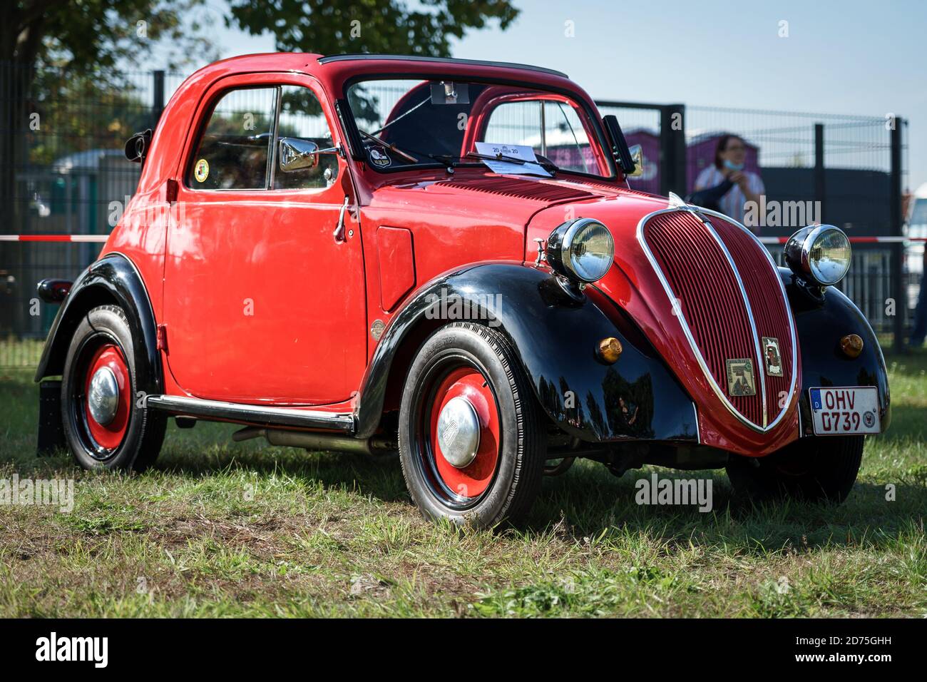 PAAREN IM GLIEN, GERMANY - OCTOBER 03, 2020: City car NSU-Fiat/Neckar (Fiat 500 Topolino), 1940. Die Oldtimer Show 2020. Stock Photo