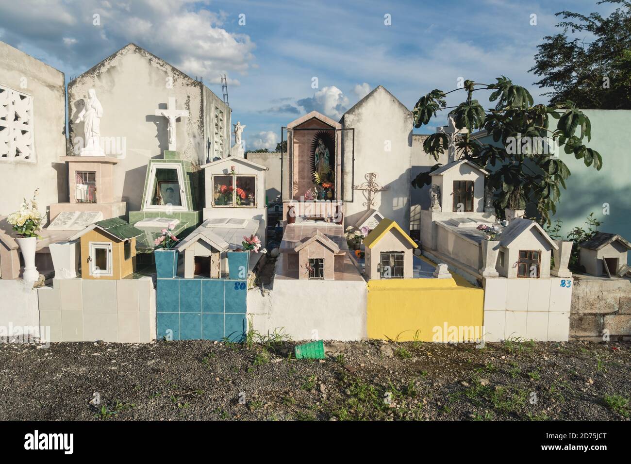 Mexican tombstone tombstones graves hi res stock photography and images