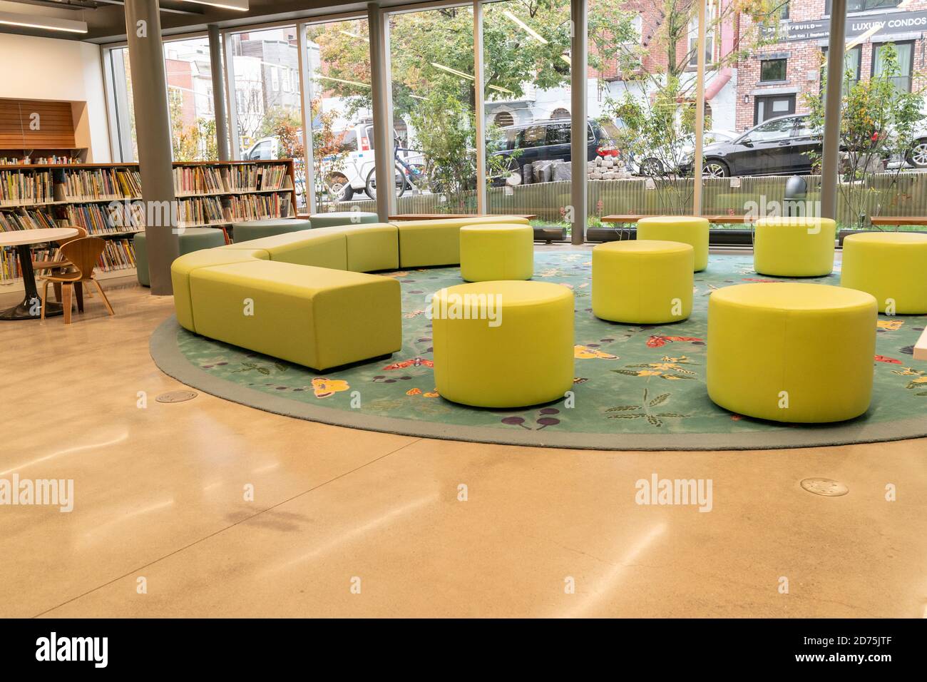 New York, NY October 20, 2020 View of interior of New Branch of
