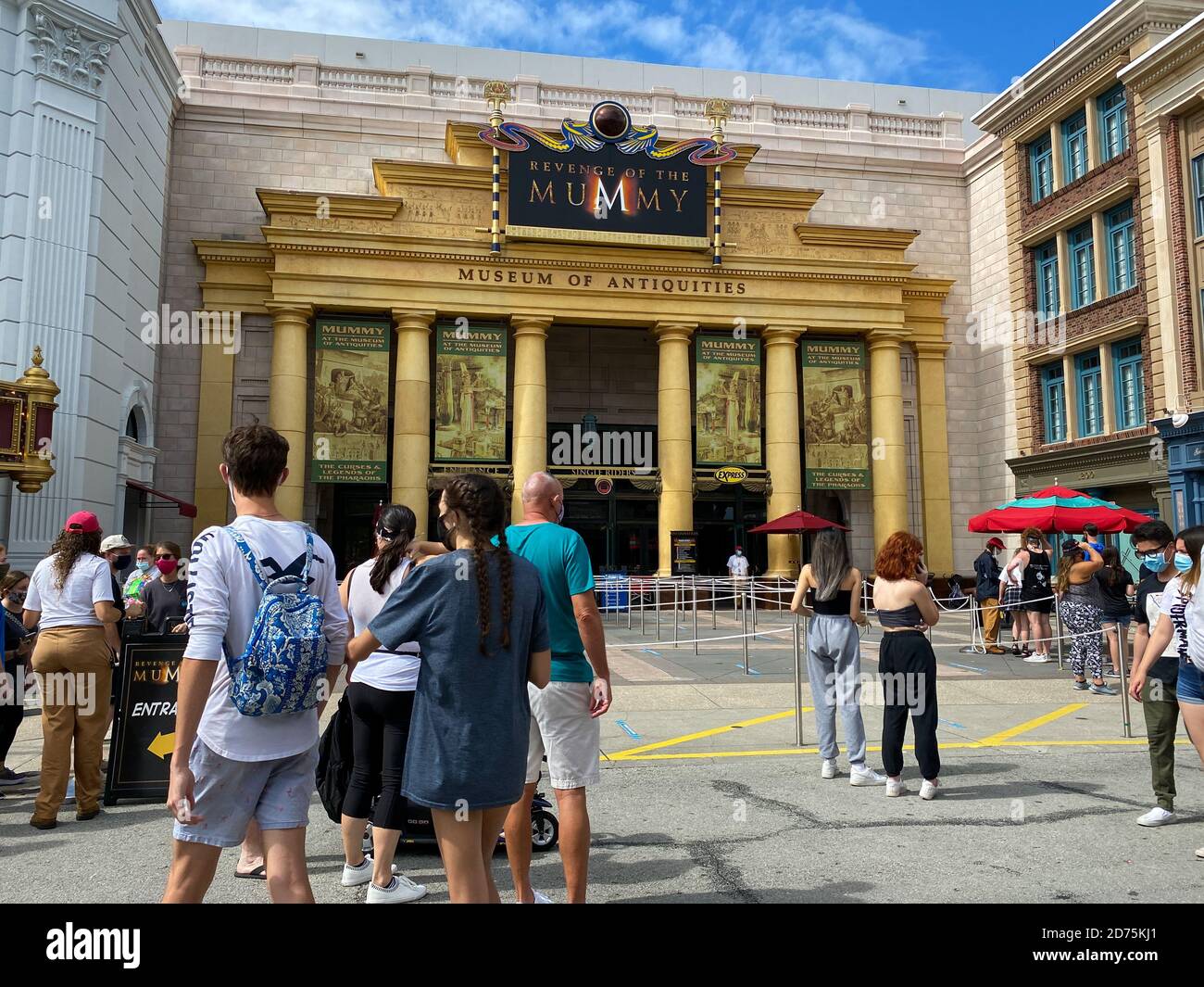 Orlando,FL/USA10/18/20 The exterior of the fast paced scary Mummy