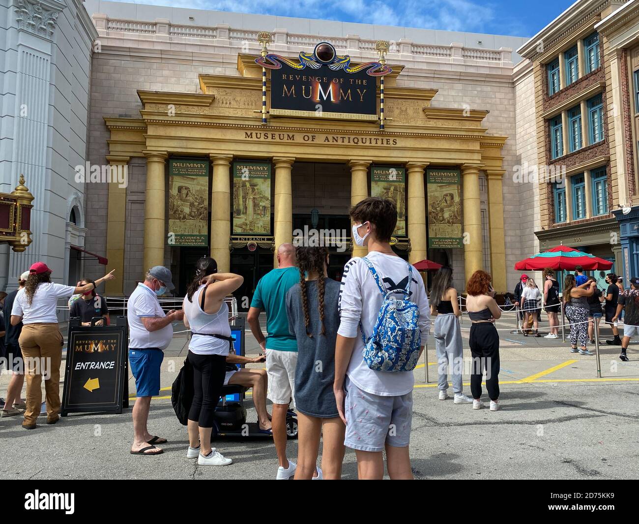 Orlando,FL/USA10/18/20 The exterior of the fast paced scary Mummy