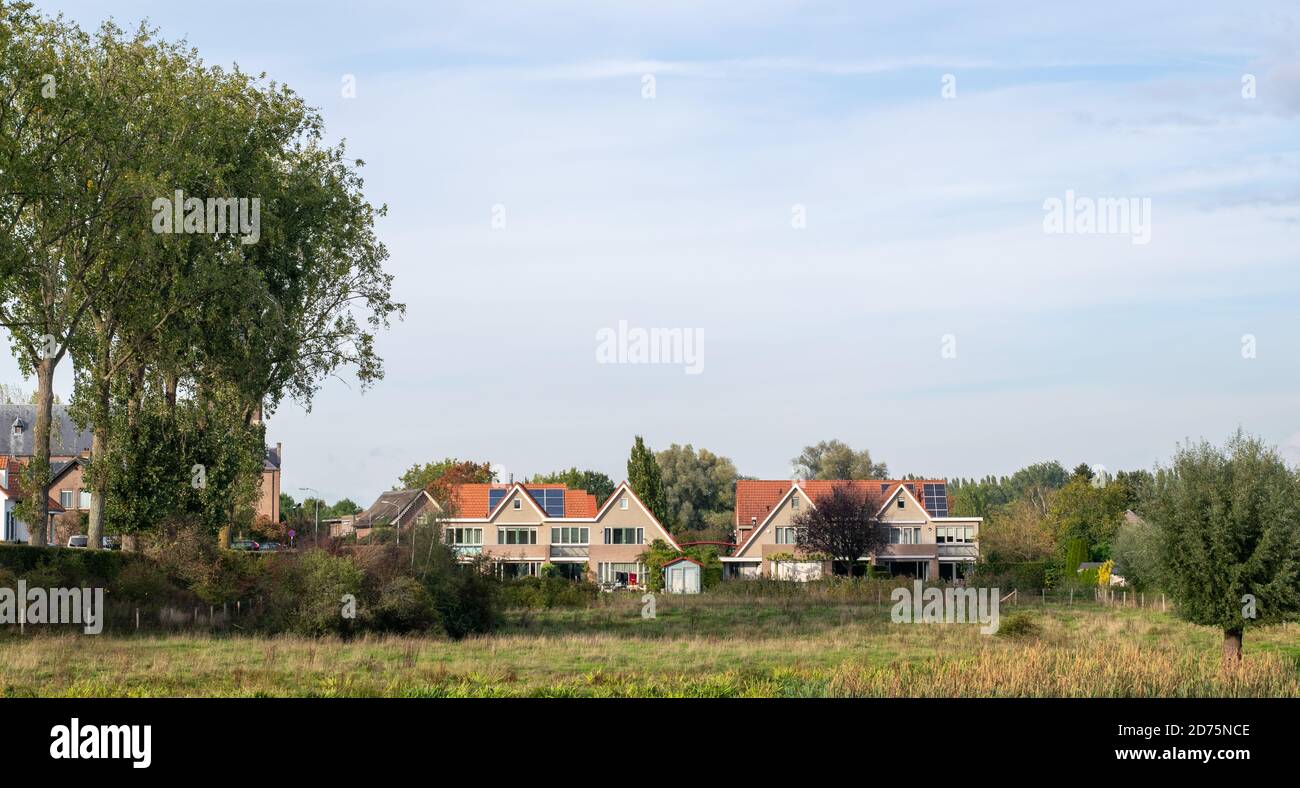 Houses of the Dutch village the Ooij, a Traditional Dutch Village in Gelderland, The Netherlands