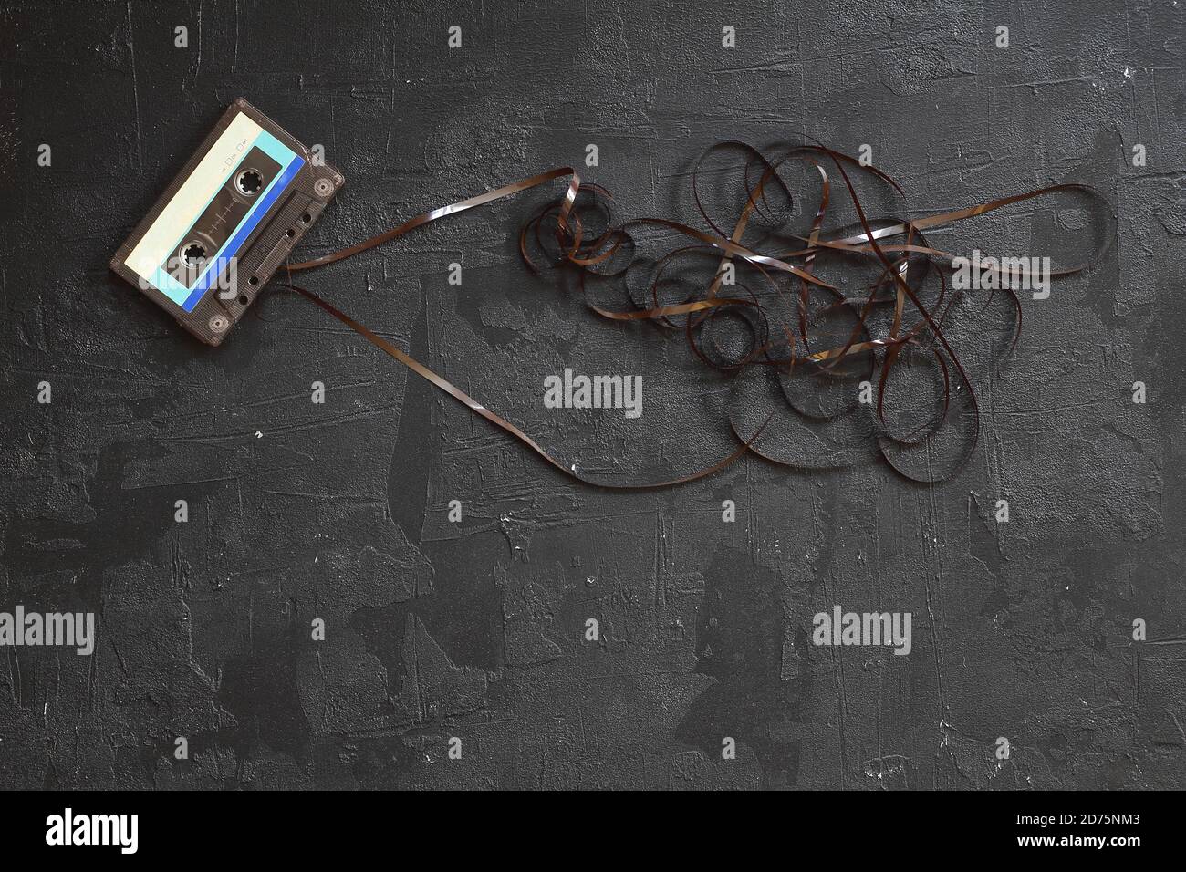 This shows a well known problem with the old fashioned compact cassettes the tape used to come