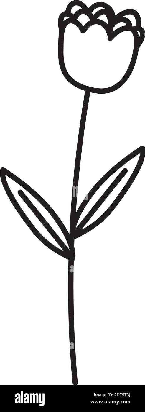 clipart flower with stem