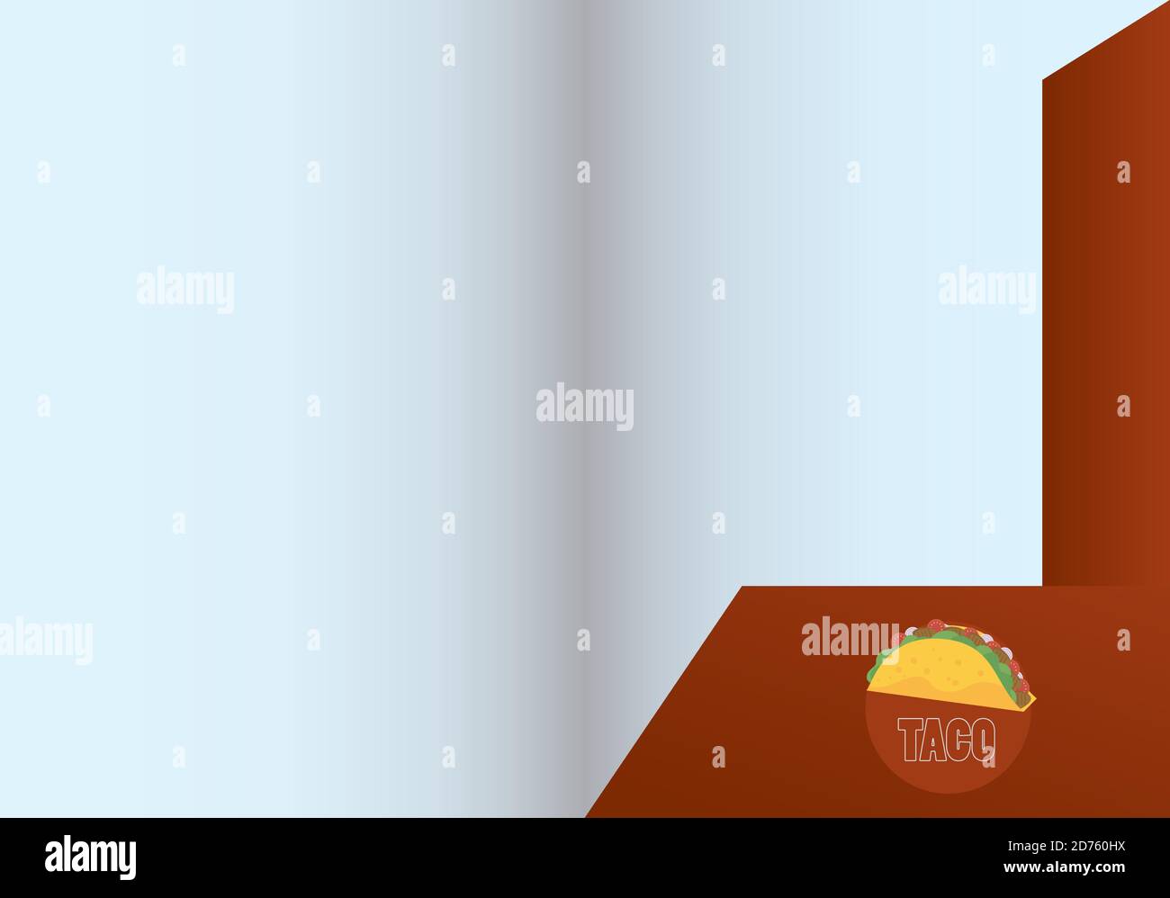 Download Paper Folder Mockup With Taco Mexican Food Vector Illustration Design Stock Vector Image Art Alamy