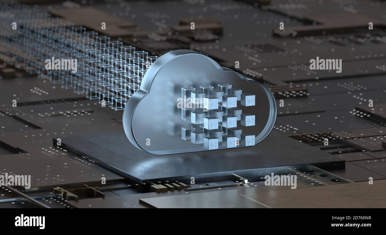 Cloud Computing Technology. Online Data Security Stock Photo - Alamy