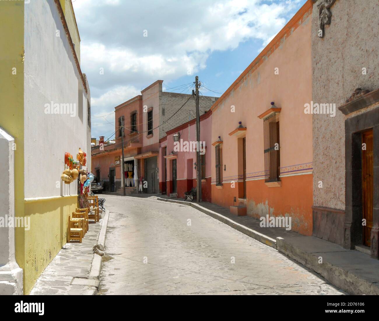 Bernal street scene, Queretaro, Mexico Stock Photo