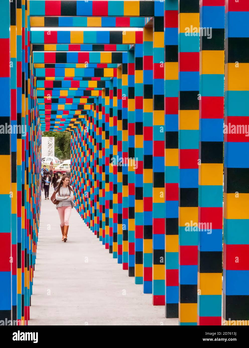 Colourful pedestrian passageway, Polanco, Mexico City, Mexico Stock Photo