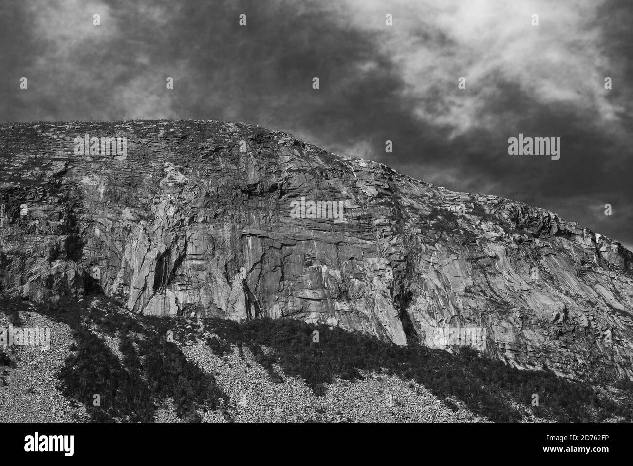 White Mountains in Black and White Color in New England, USA Stock Photo