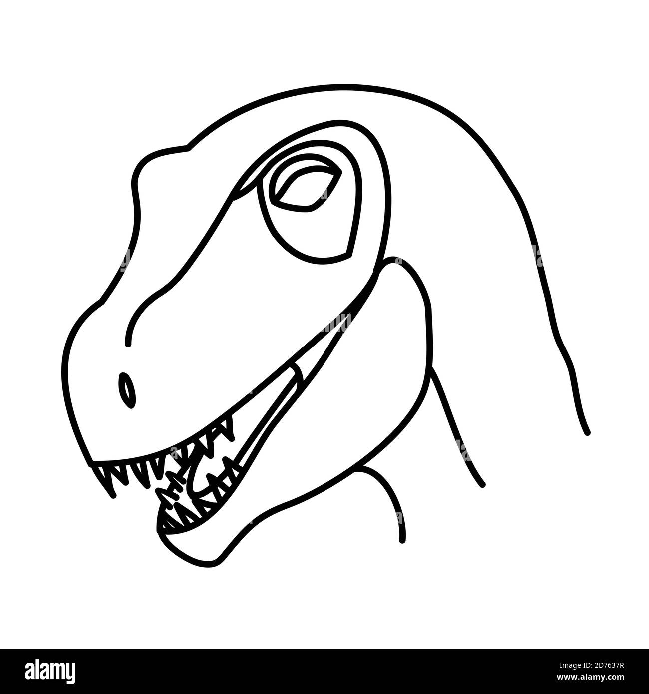 Utah Raptor Icon. Doodle Hand Drawn or Black Outline Icon Style Stock ...