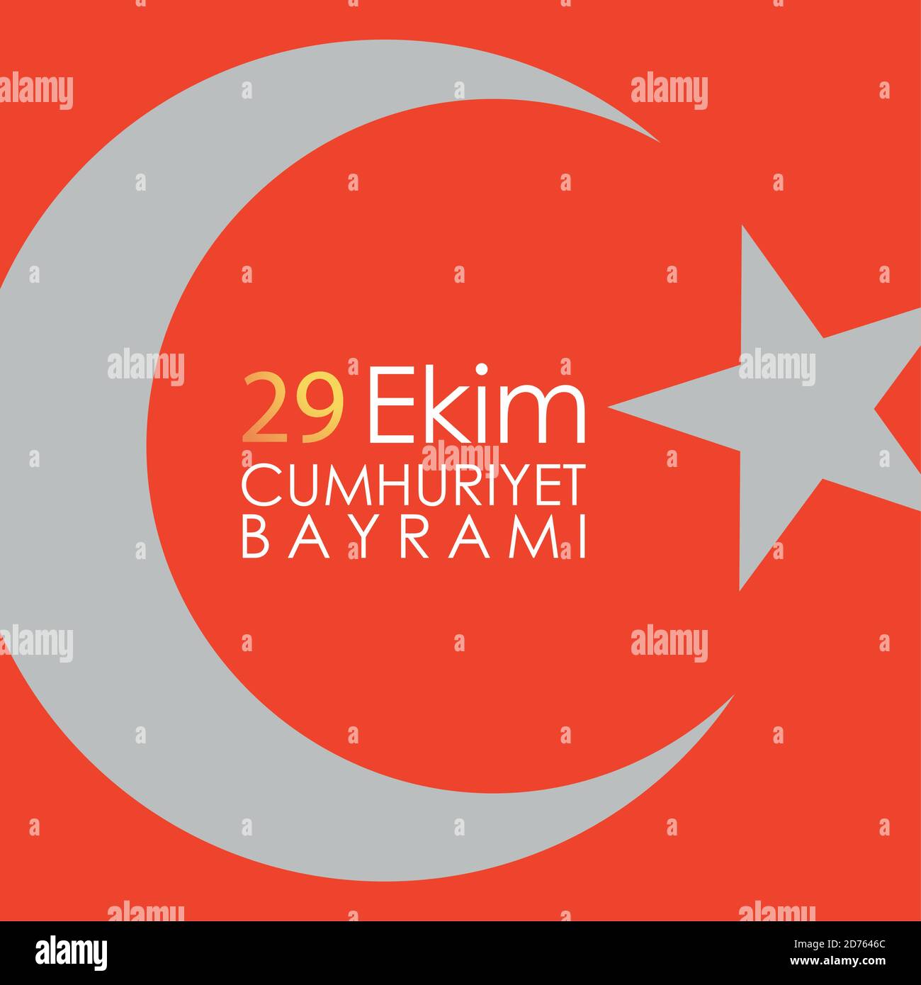 29 ekim Cumhuriyet Bayrami kutlu olsun, turkey republic day flag background vector illustration Stock Vector