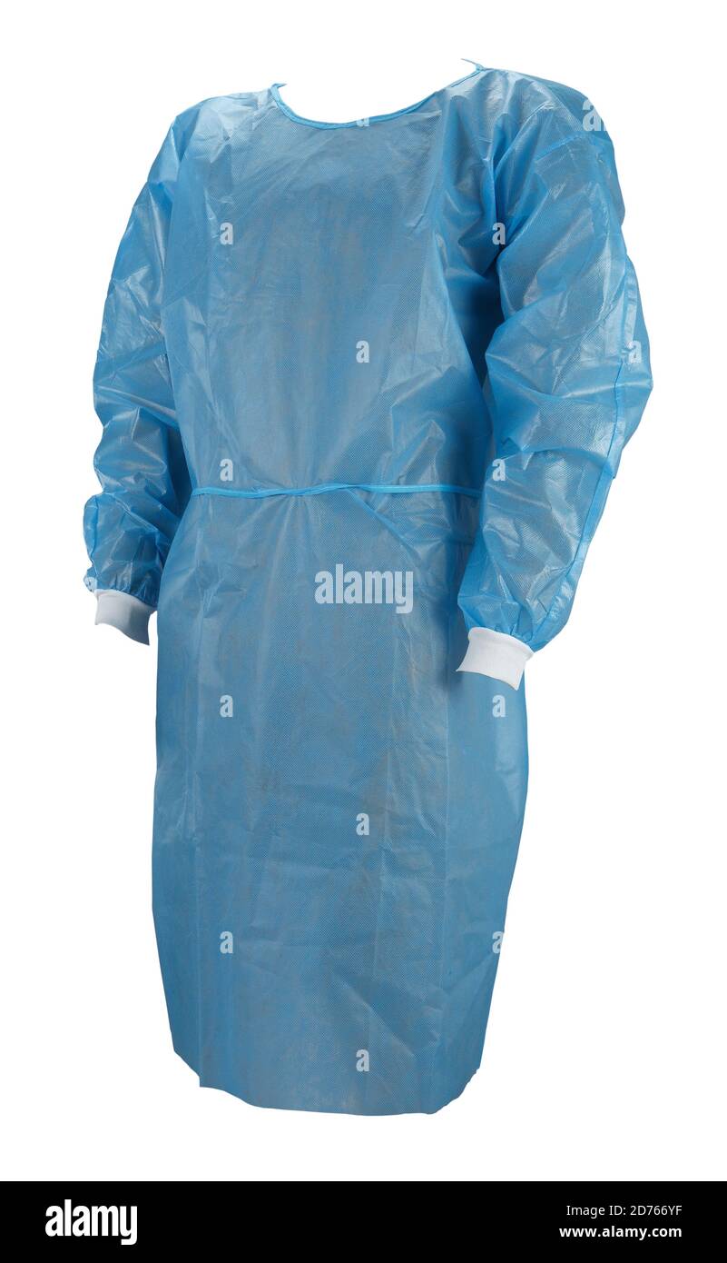 Medical gowns are examples of personal protective equipment used in health care settings. Stock Photo