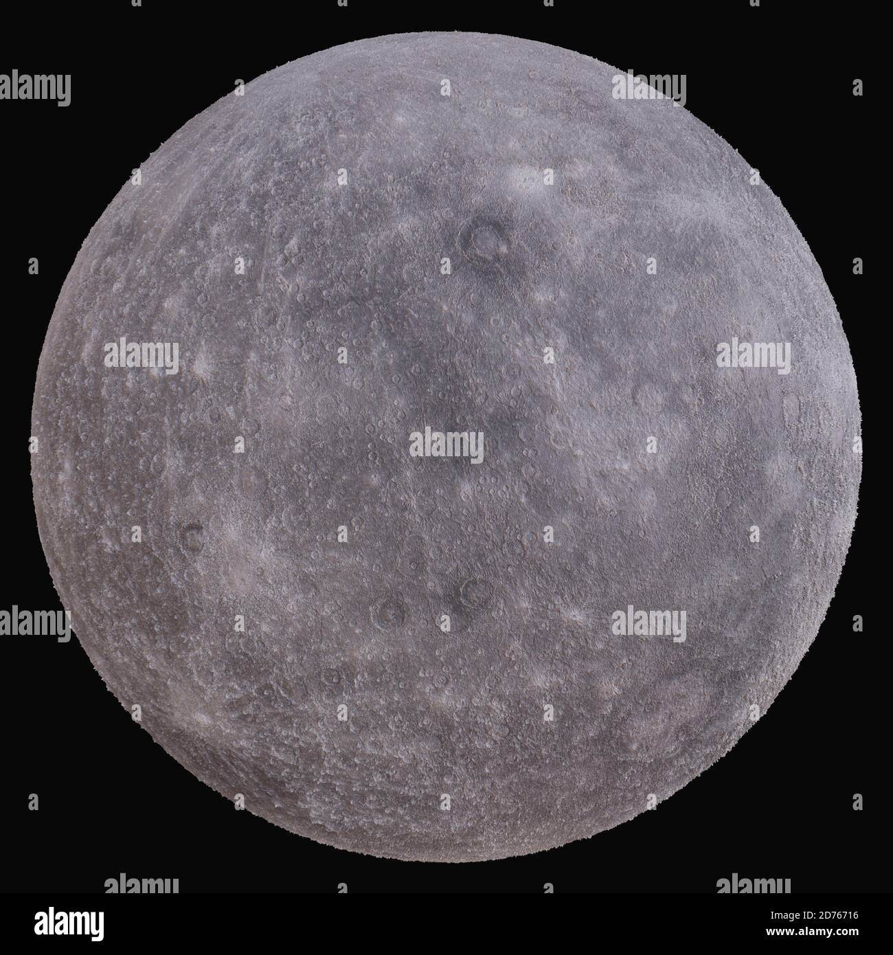 Planet Mercury. Isolated on black background Stock Photo