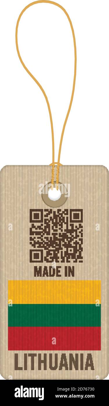 Tag made in Lithuania on a white background. Stock Vector