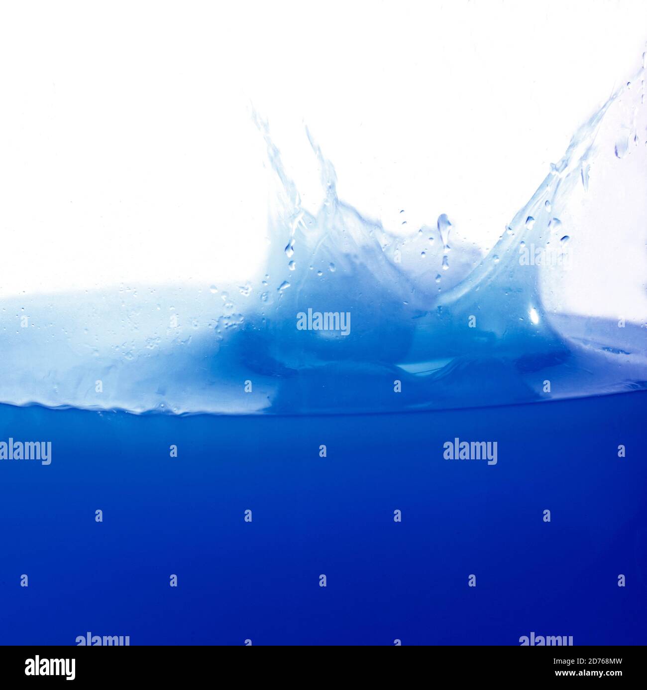 blue water splash on white background Stock Photo - Alamy