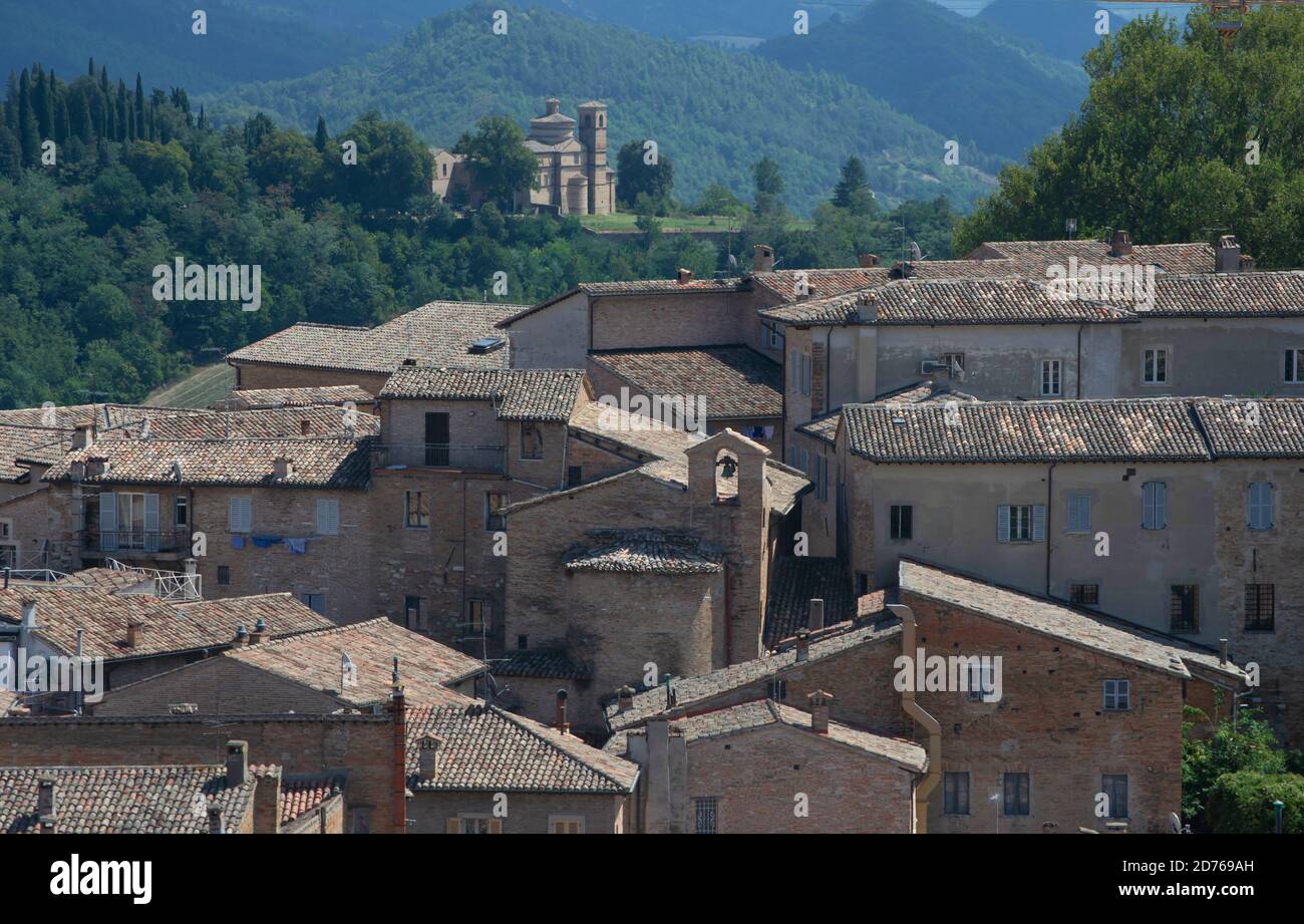 top view of the ancient city of Urbino Stock Photo