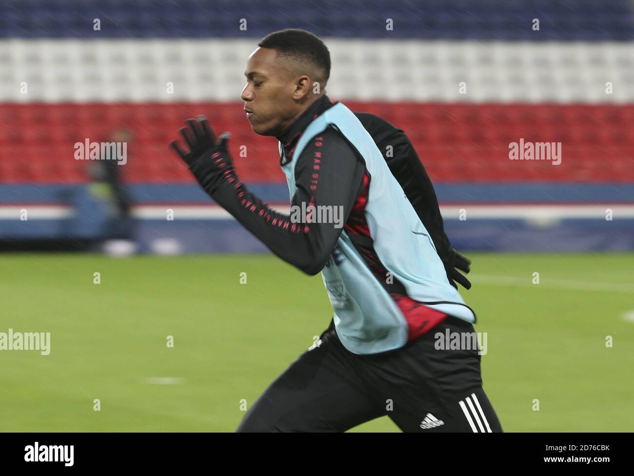 nthony Martial of Manchester United during the warm up before the UEFA Champions League, Group Stage, Group H football match between Paris Saint-Germ Stock Photo
