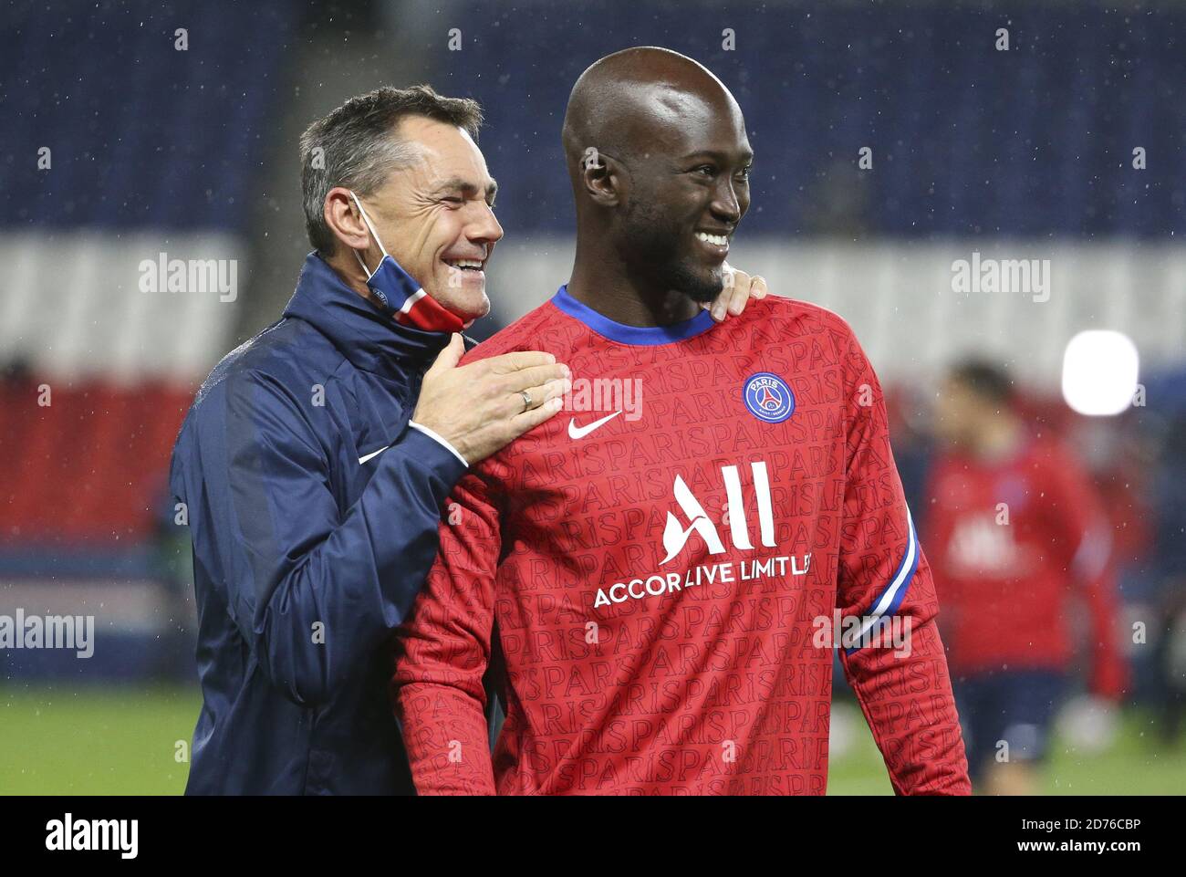 ssistant coach of PSG Arno Michels, Danilo Pereira of PSG during the warm  up before the UEFA Champions League, Group Stage, Group H football match be  Stock Photo - Alamy