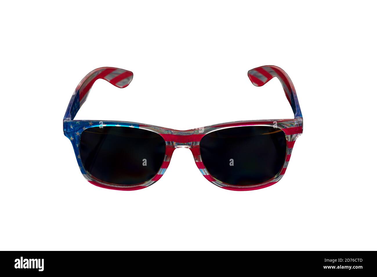sunglasses with American colors isolated on white background Stock Photo