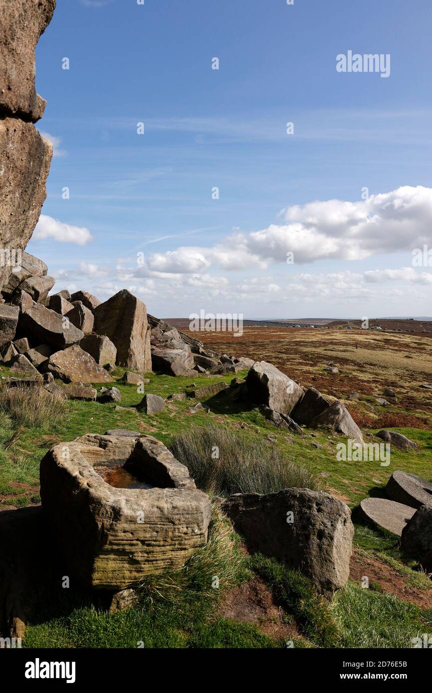 Stanage Edge Peak District Derbyshire UK Stock Photo