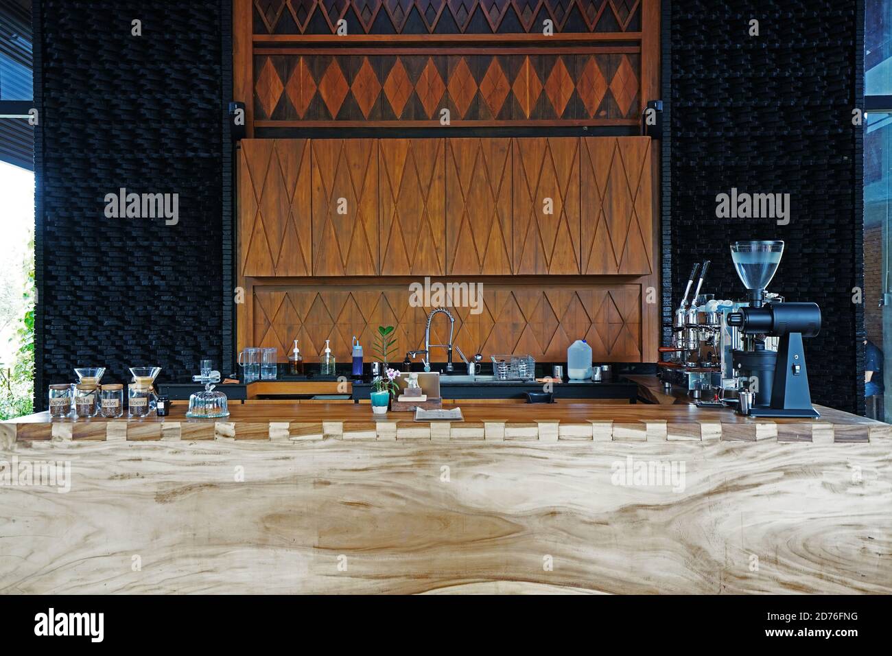 Interior building design and bar architecture of local specialty coffee