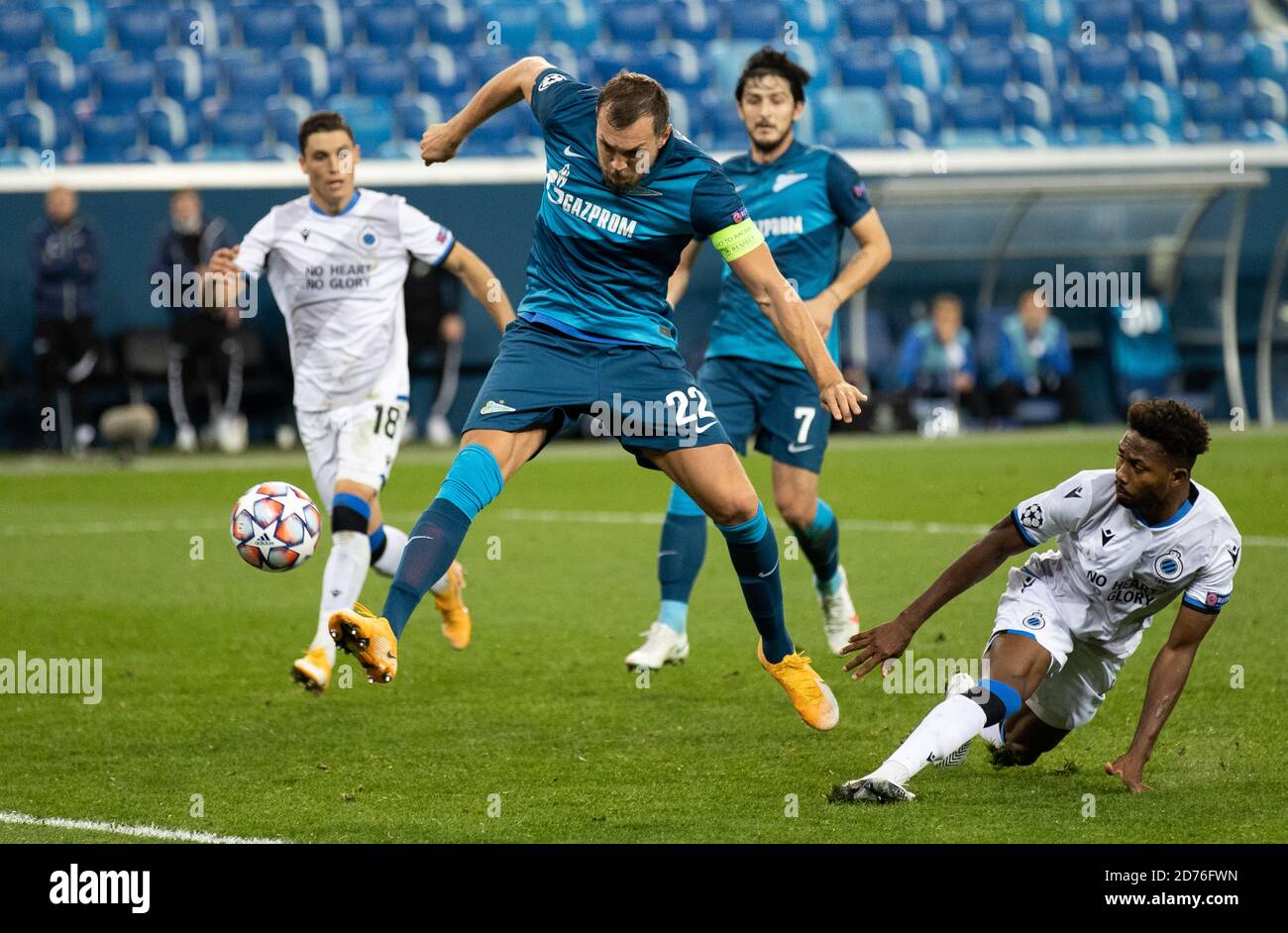 SAINT-PETERSBURG, RUSSIA - OCTOBER 20: Artem Dzyubaof Zenit St Petersburg during the UEFA Champions League Group