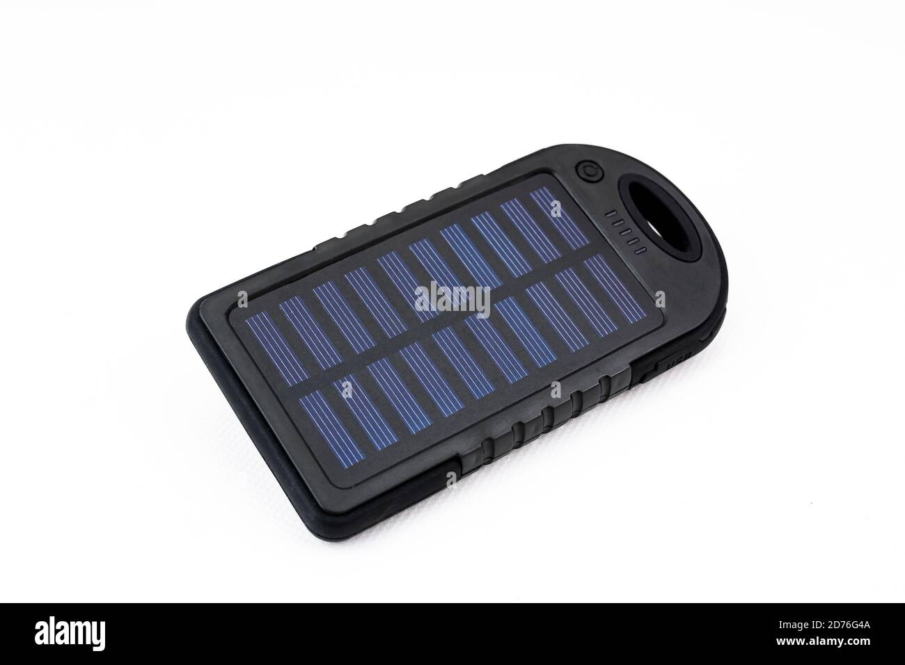 Solar energy device to recharge battery and support electronic devices Stock Photo