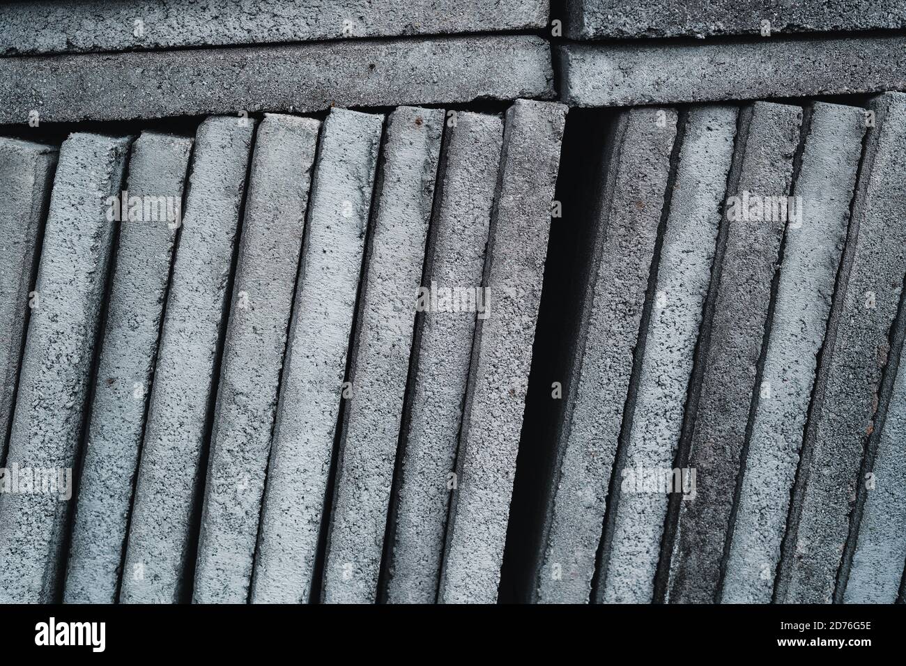 Cement board surfaces are stacked together. Stock Photo