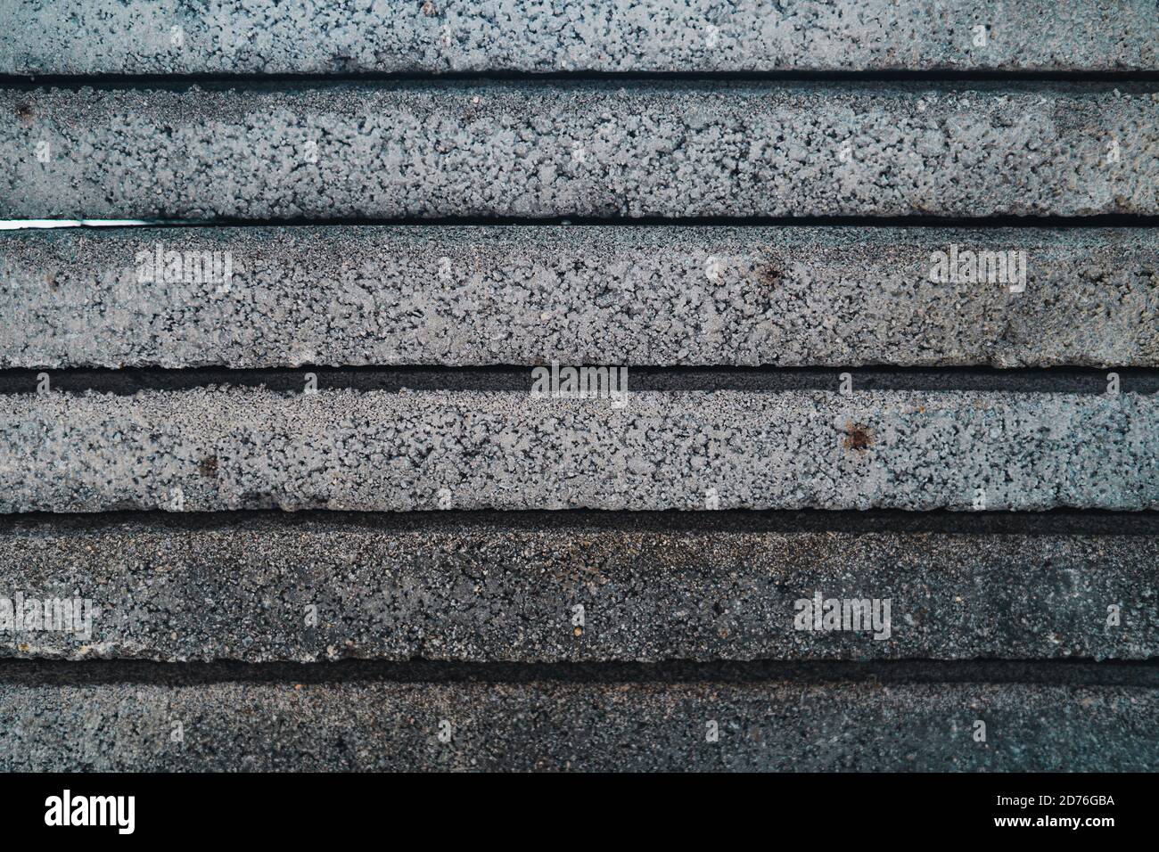 Cement board surfaces are stacked together. Stock Photo