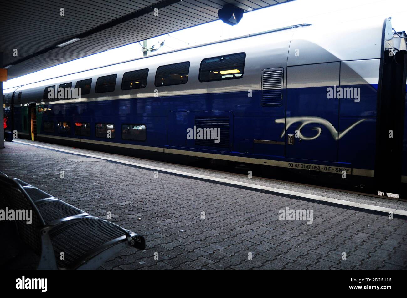 Train railway stop station for send receive German passengers people