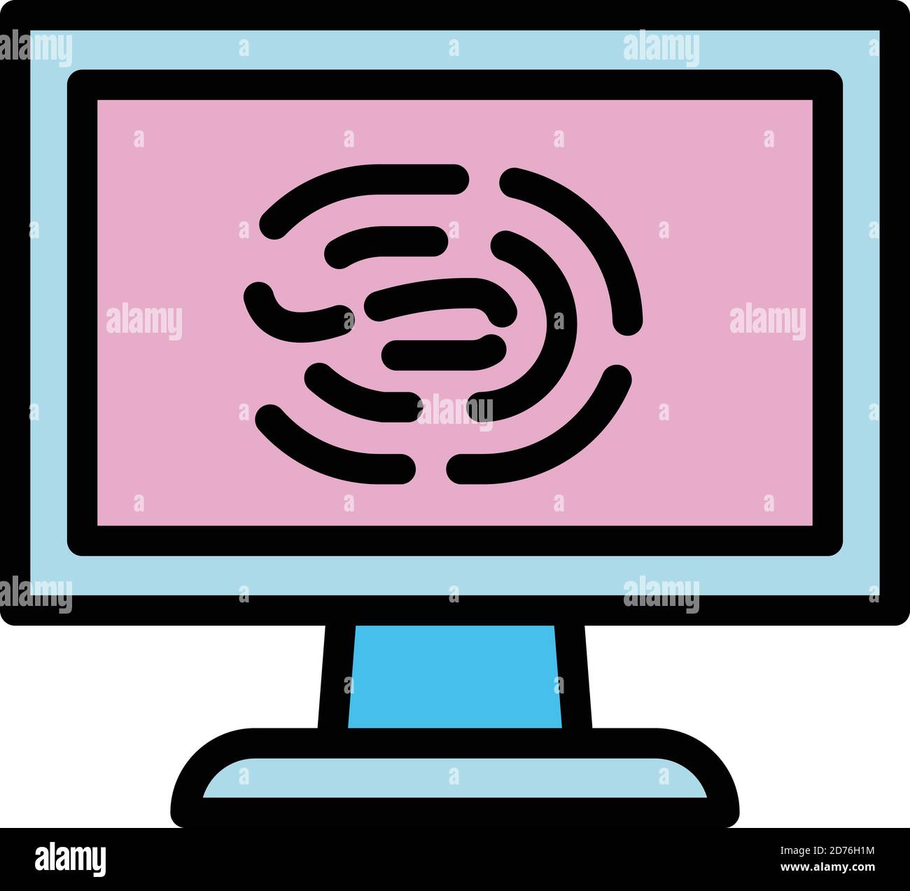 Forensic laboratory fingerprint icon. Outline forensic laboratory ...