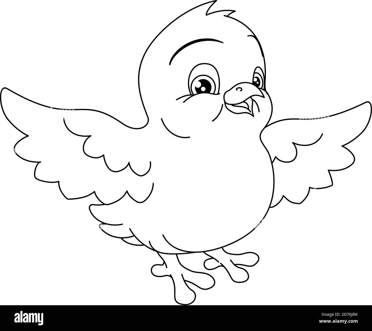 Easter Chick Coloring Book Black and White Cartoon Stock Vector