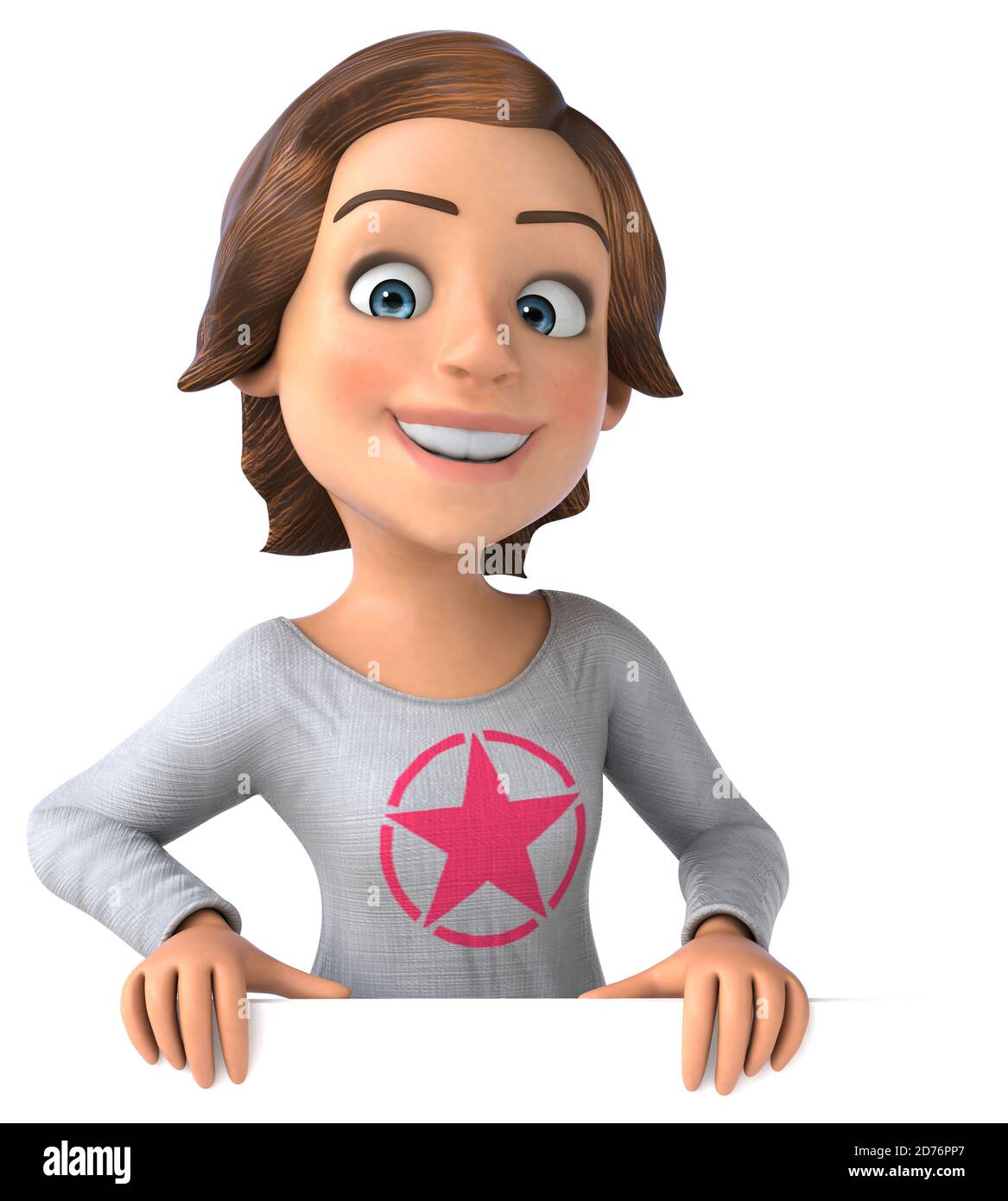 Fun 3D cartoon teenage girl Stock Photo Alamy