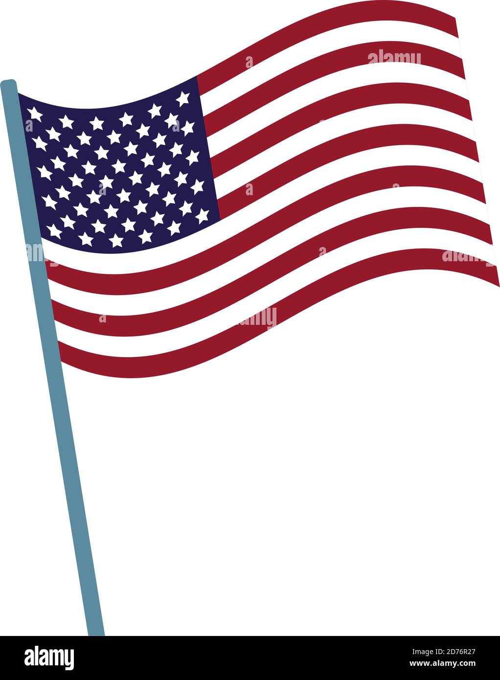 united states of america flag in pole vector illustration design Stock ...