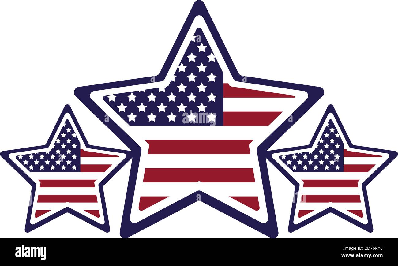 united states of america flag in stars vector illustration design Stock ...