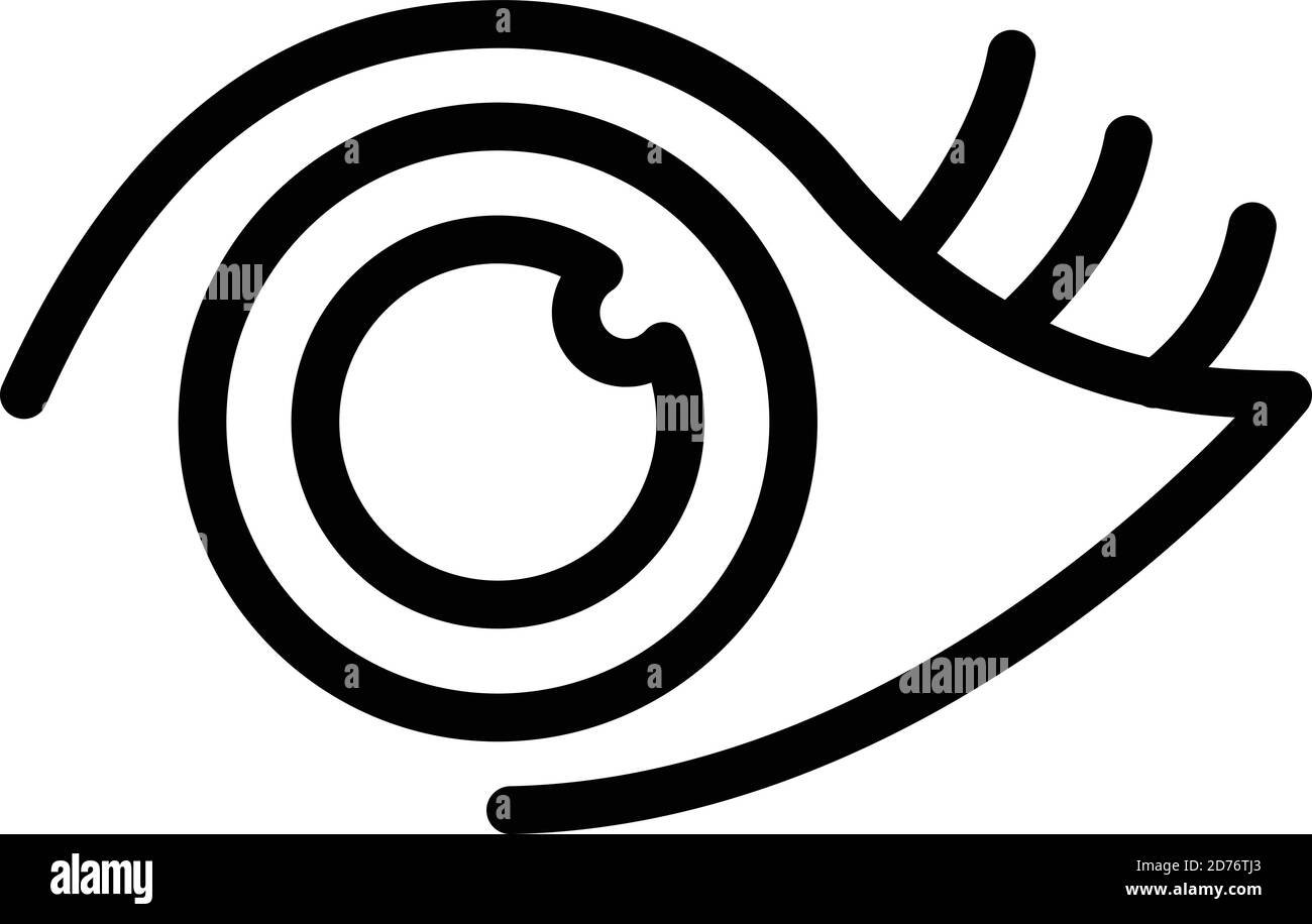 Eye lash icon. Outline eye lash vector icon for web design isolated on ...