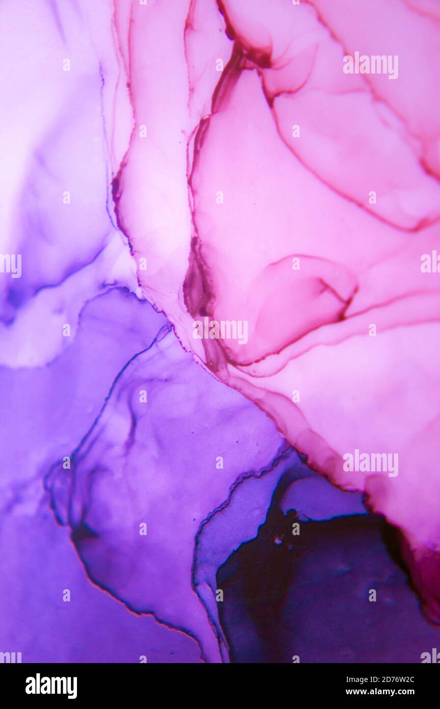 The picture is painted in alcohol ink. Creative abstract artwork made ...