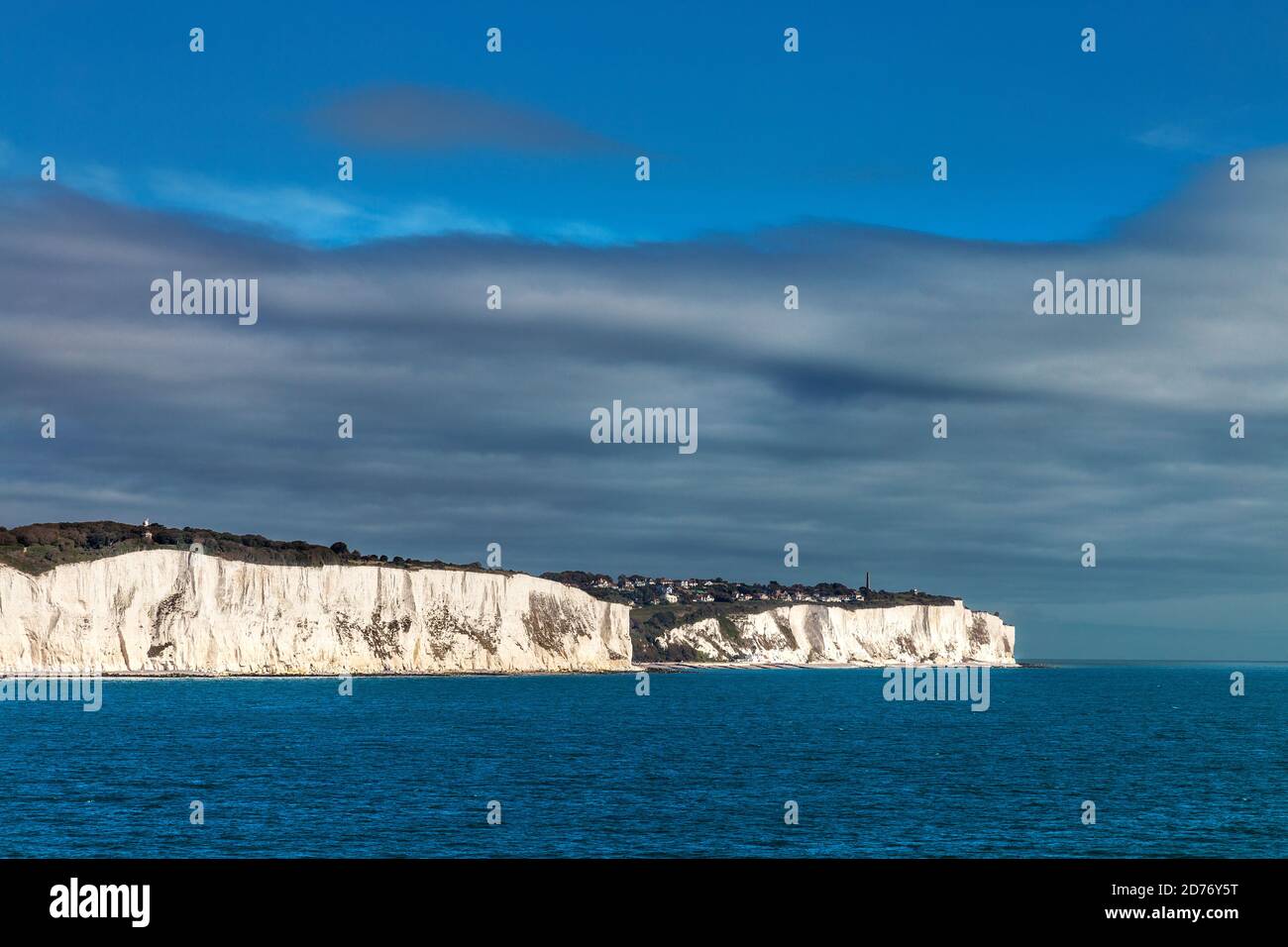 White cliffs along the Dover coastline, UK Stock Photo