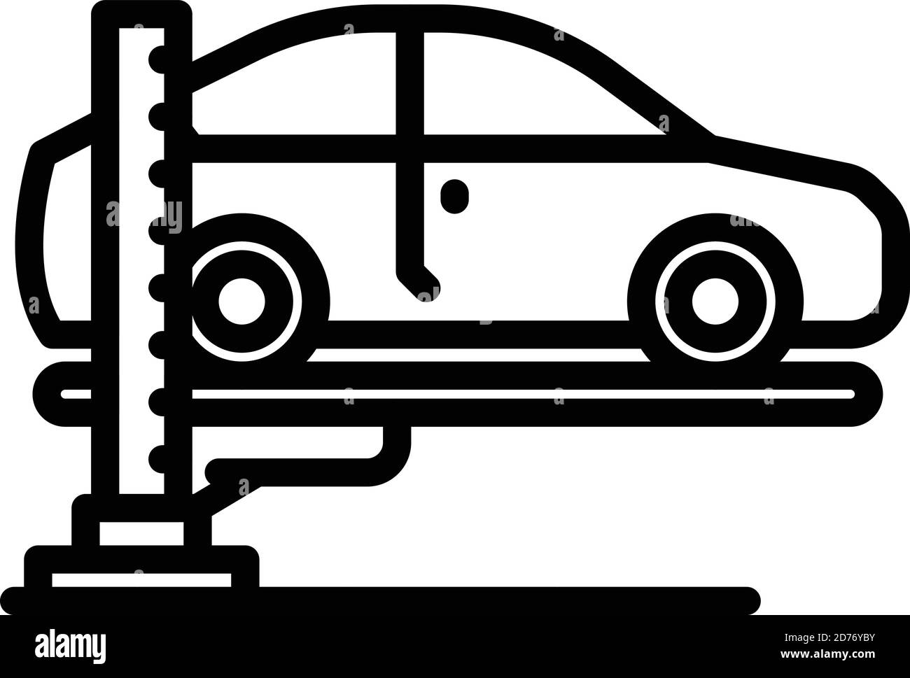 Auto elevator machine icon. Outline auto elevator machine vector icon ...