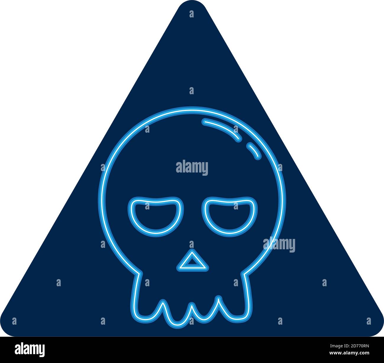 halloween head skull neon style icon vector illustration design Stock ...