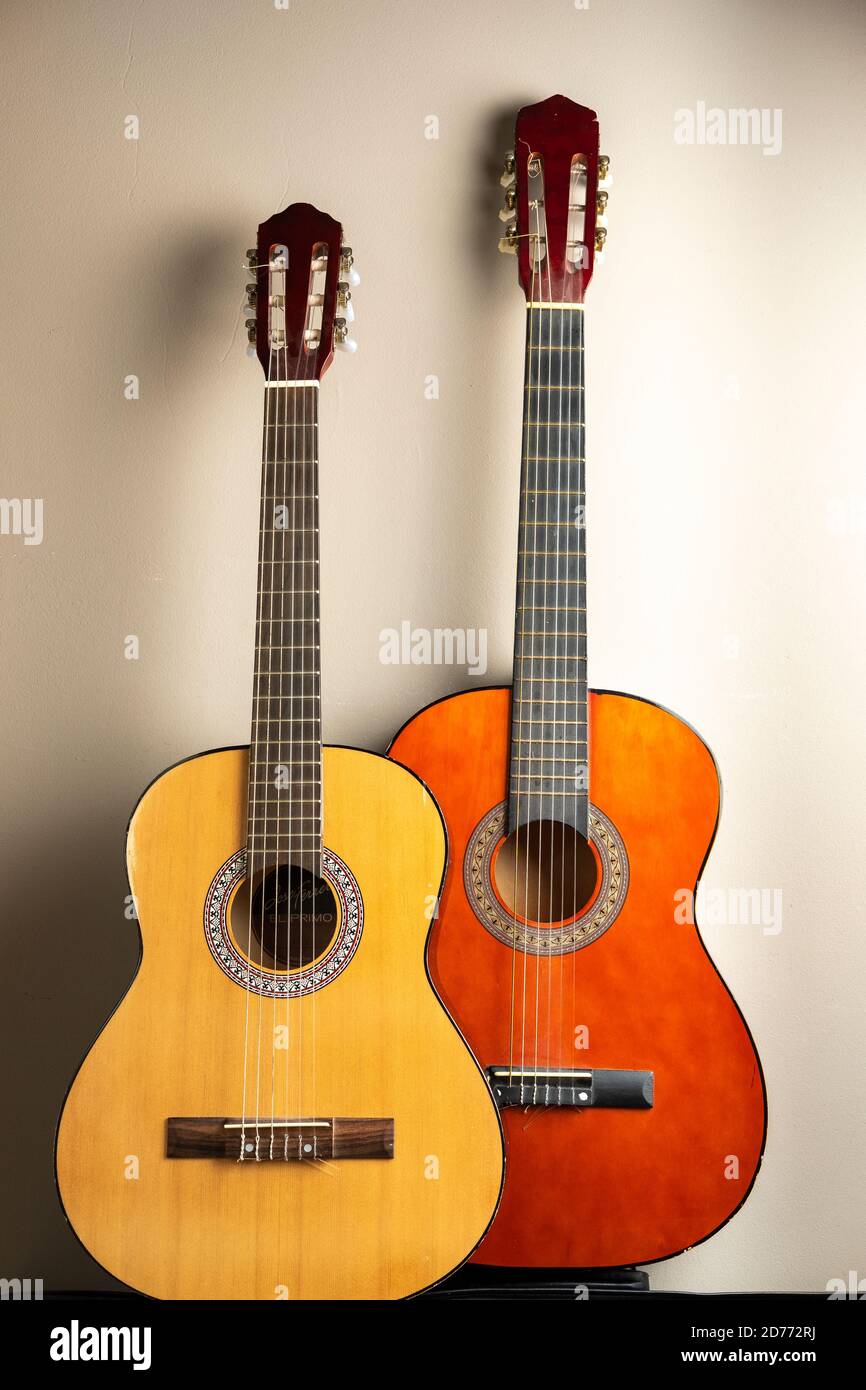 Two Acoustic guitars Stock Photo