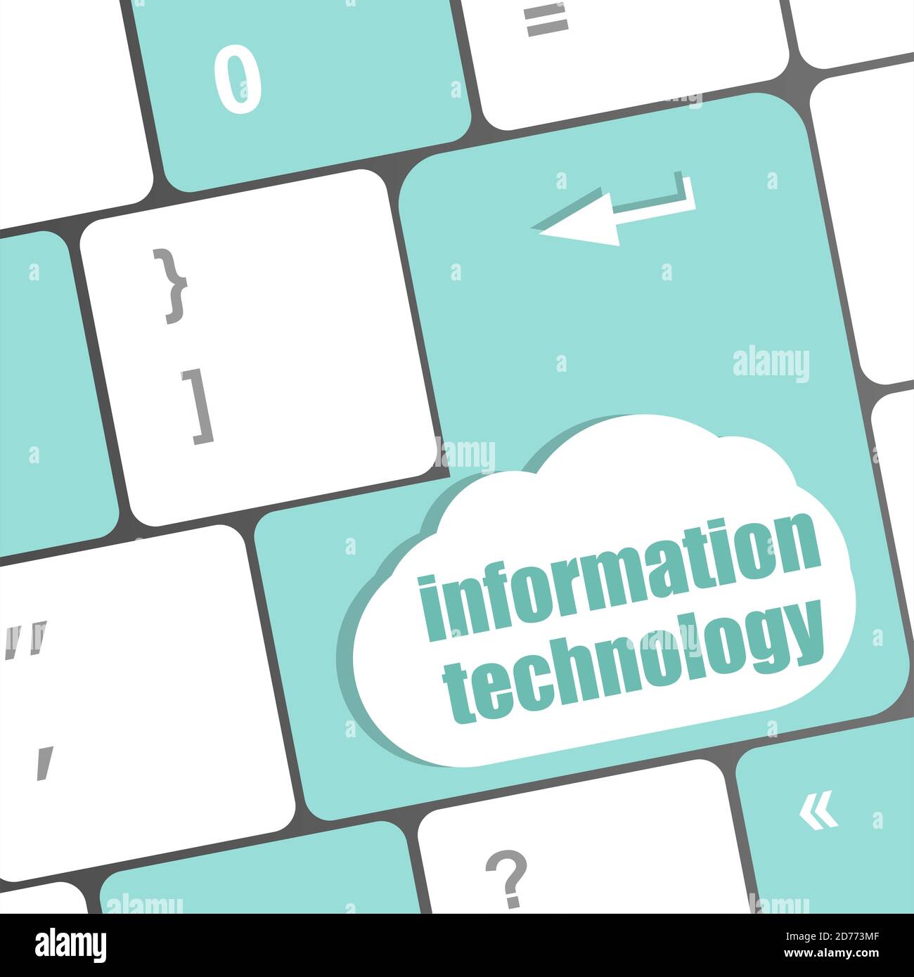 Data concept. computer keyboard with word Information Technology on ...