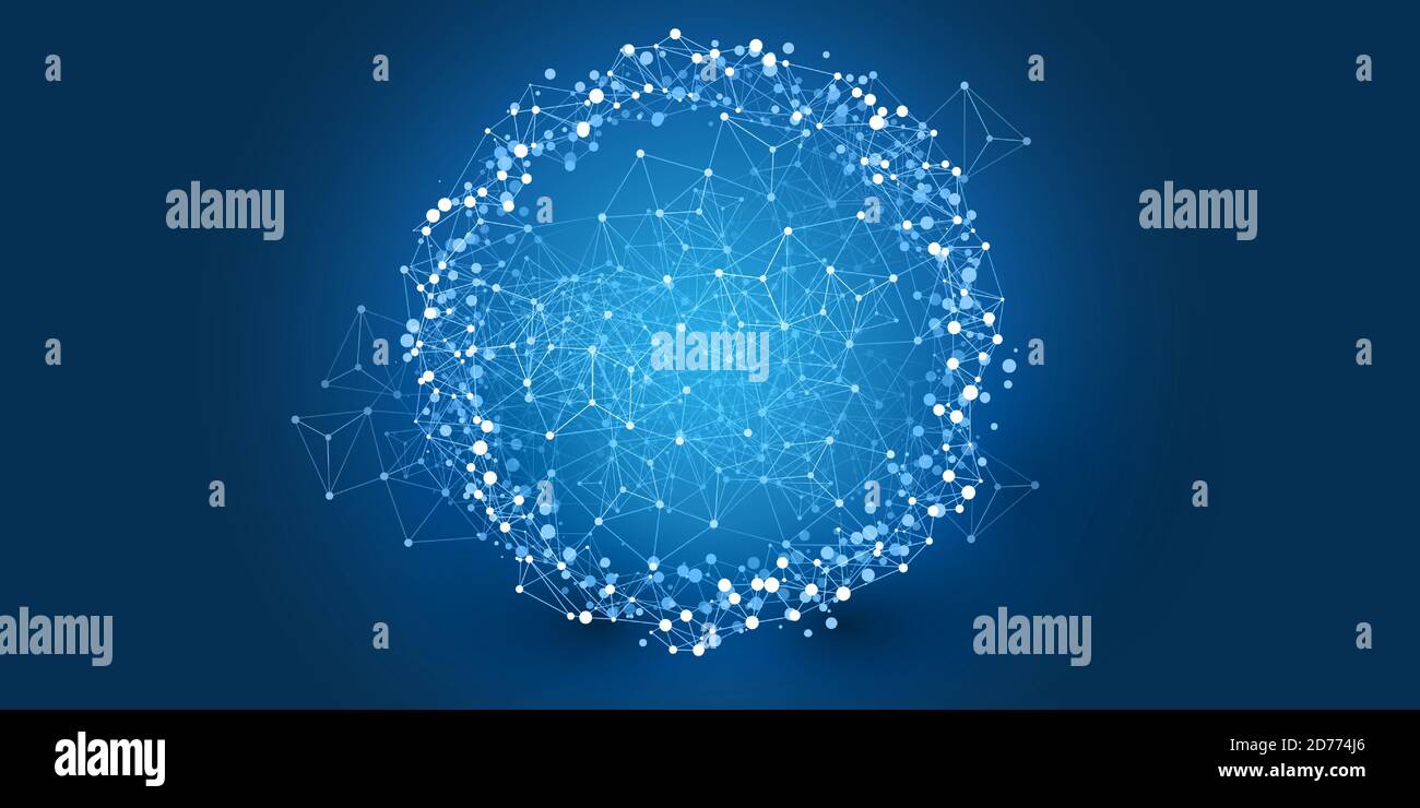 Abstract Cloud Computing and Global Network Connections Concept Design ...