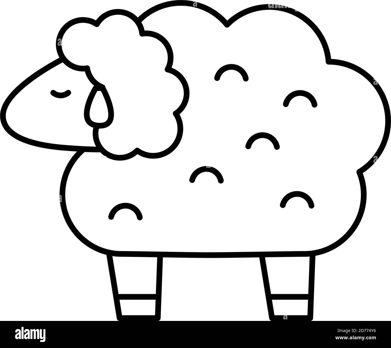 sheep animal line style icon vector illustration design Stock Vector ...