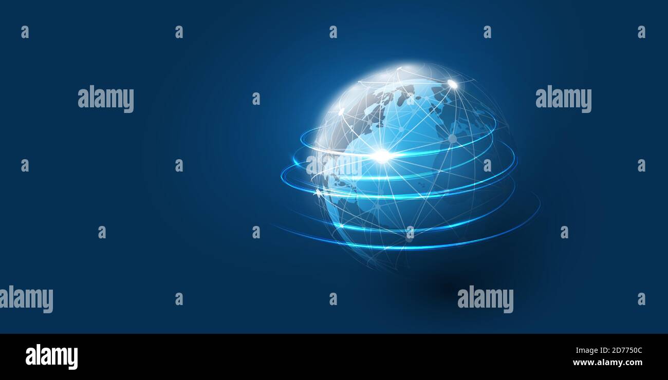 Abstract Blue Minimal Style Cloud Computing, Networks Structure ...